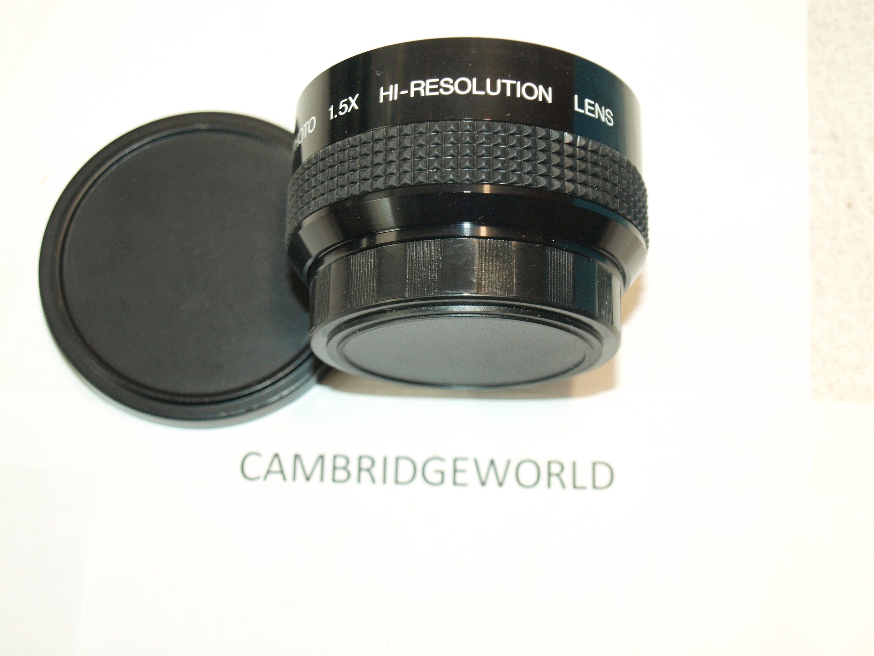 Generic NEW old stock HIGH RESOLUTION 1.5X video telephoto lens with case and lens shade