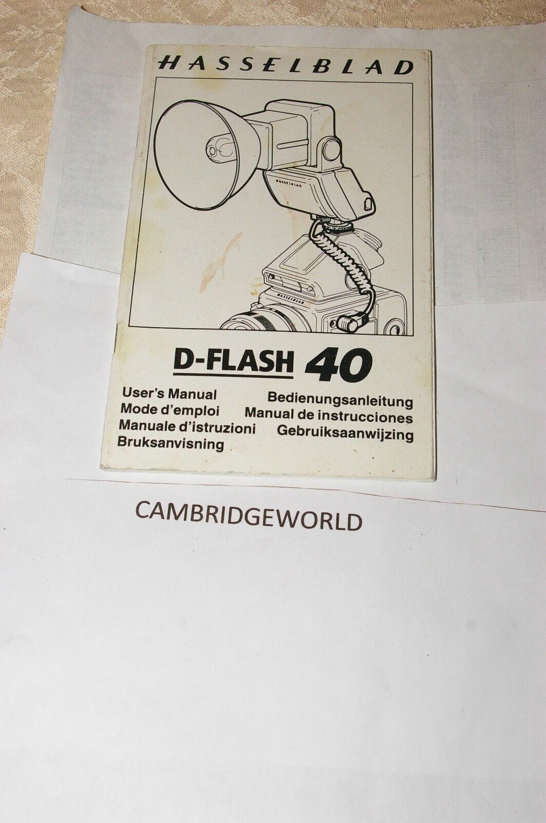 Hasselblad Cameras & Photo:Camera Manuals & Guides HASSELBLAD D-FLASH 40 NEW INSTRUCTION MANUAL GUIDE BOOK ORIGINAL GENUINE