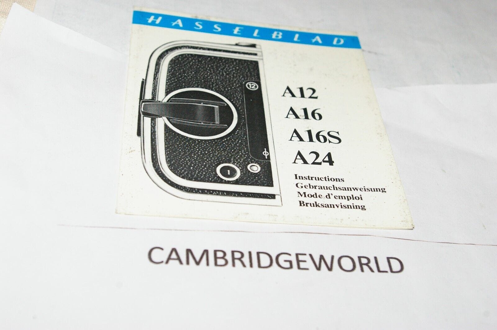 Hasselblad Cameras & Photo:Camera Manuals & Guides HASSELBLAD FILM HOLDER MAGAZINE BACK  A12 A16 A24 INSTRUCTION MANUAL GUIDE BOOK