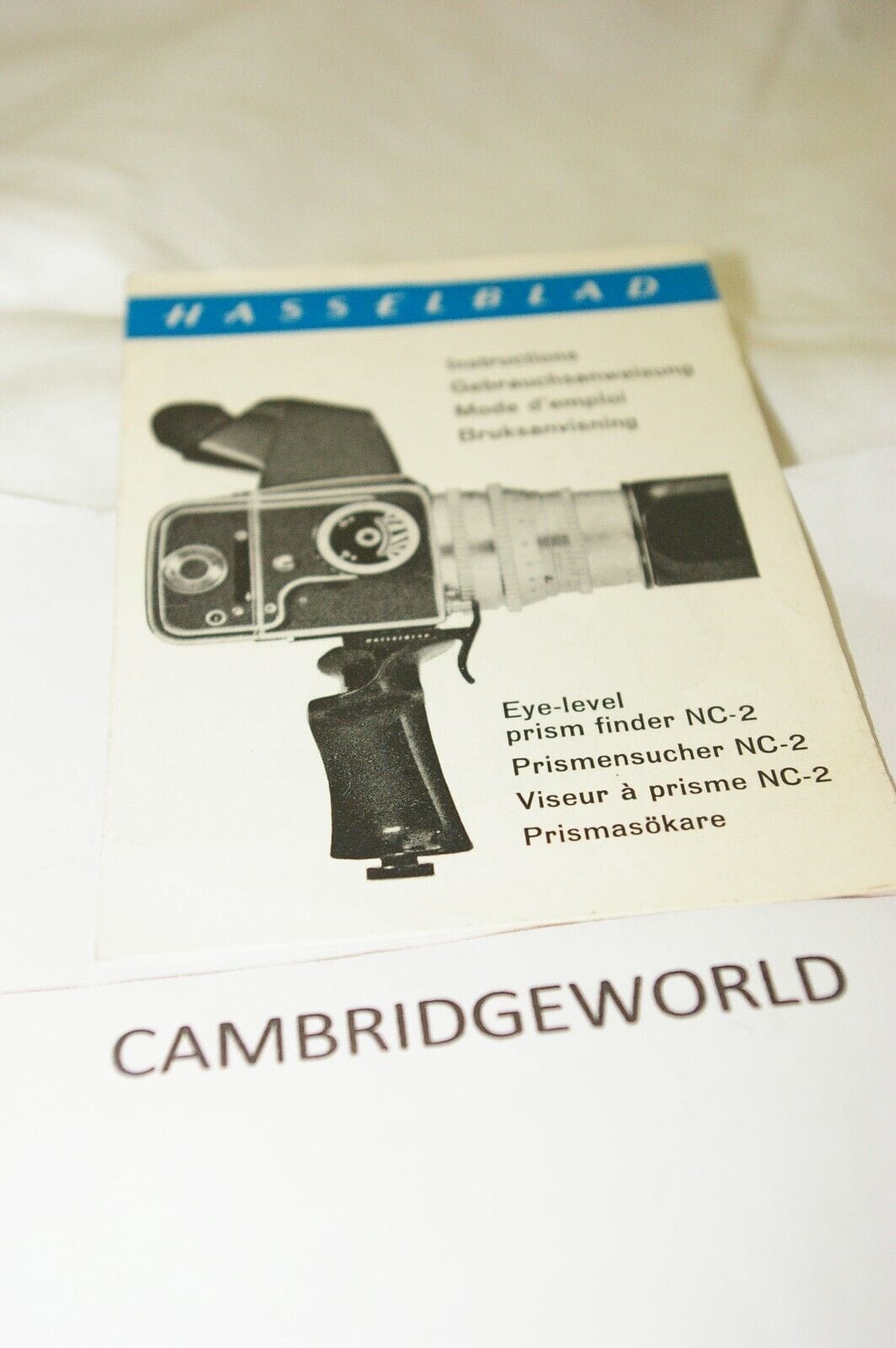 Hasselblad Cameras & Photo:Camera Manuals & Guides HASSELBLAD NC-2 EYELEVEL PRISM FINDER INSTRUCTION MANUAL GUIDE BOOK ORIGINAL