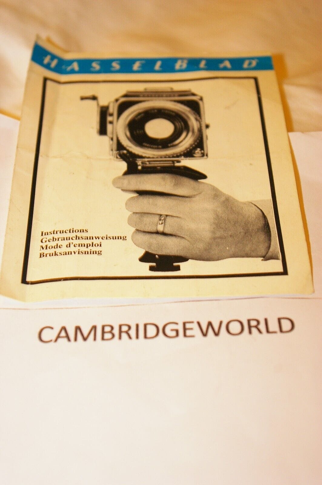 Hasselblad Cameras & Photo:Camera Manuals & Guides HASSELBLAD PISTOL GRIP  INSTRUCTION MANUAL GUIDE BOOK ORIGINAL