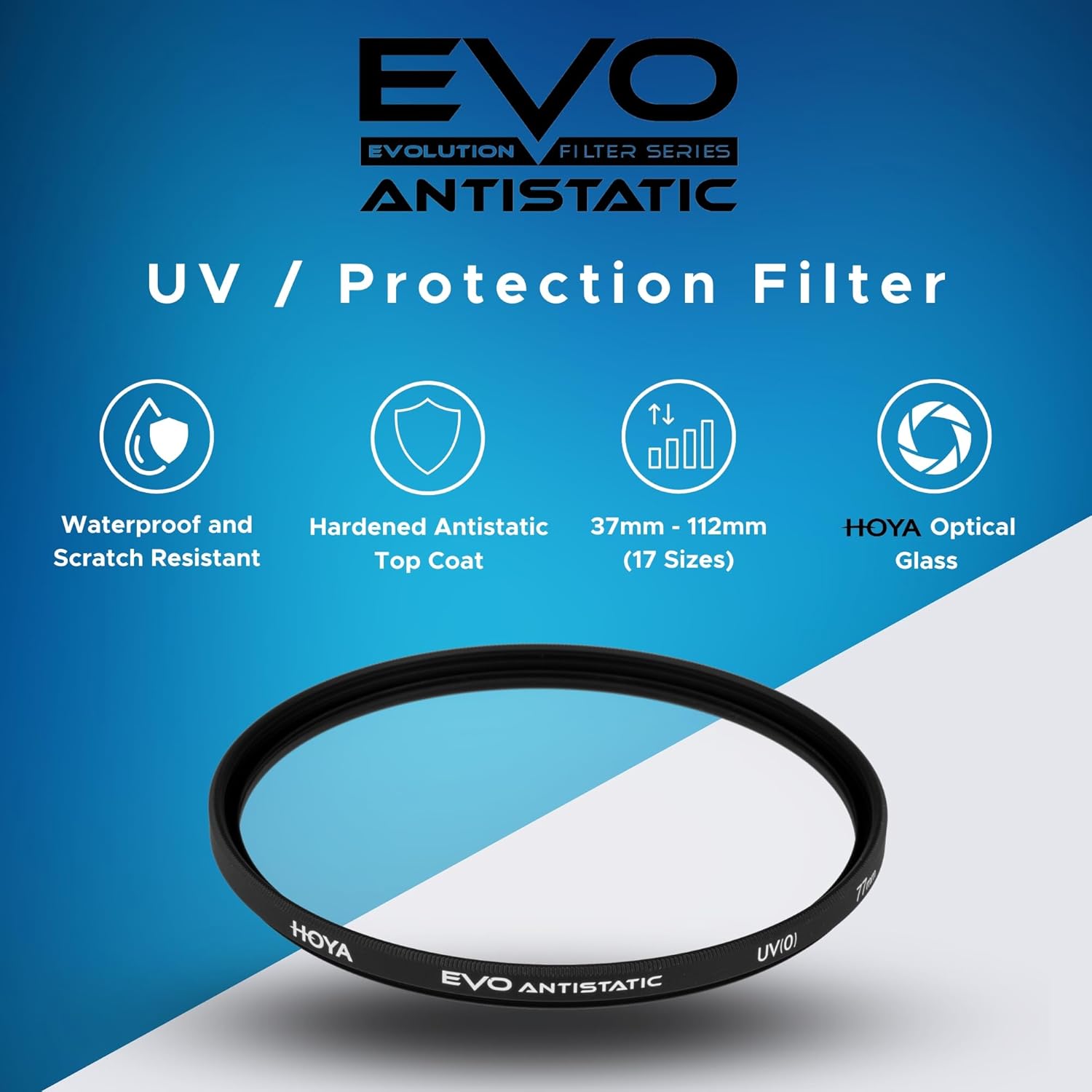 Hoya Hoya EVO Antistatic 112mm UV Filter â€” Camera Filters with 16-Layer SMC Coating, UV Optical Glass for Superior Resolution - Dust, Stain & Scratch-Resistant, Compatible with Nikkor Z 14-24mm f2.8 S