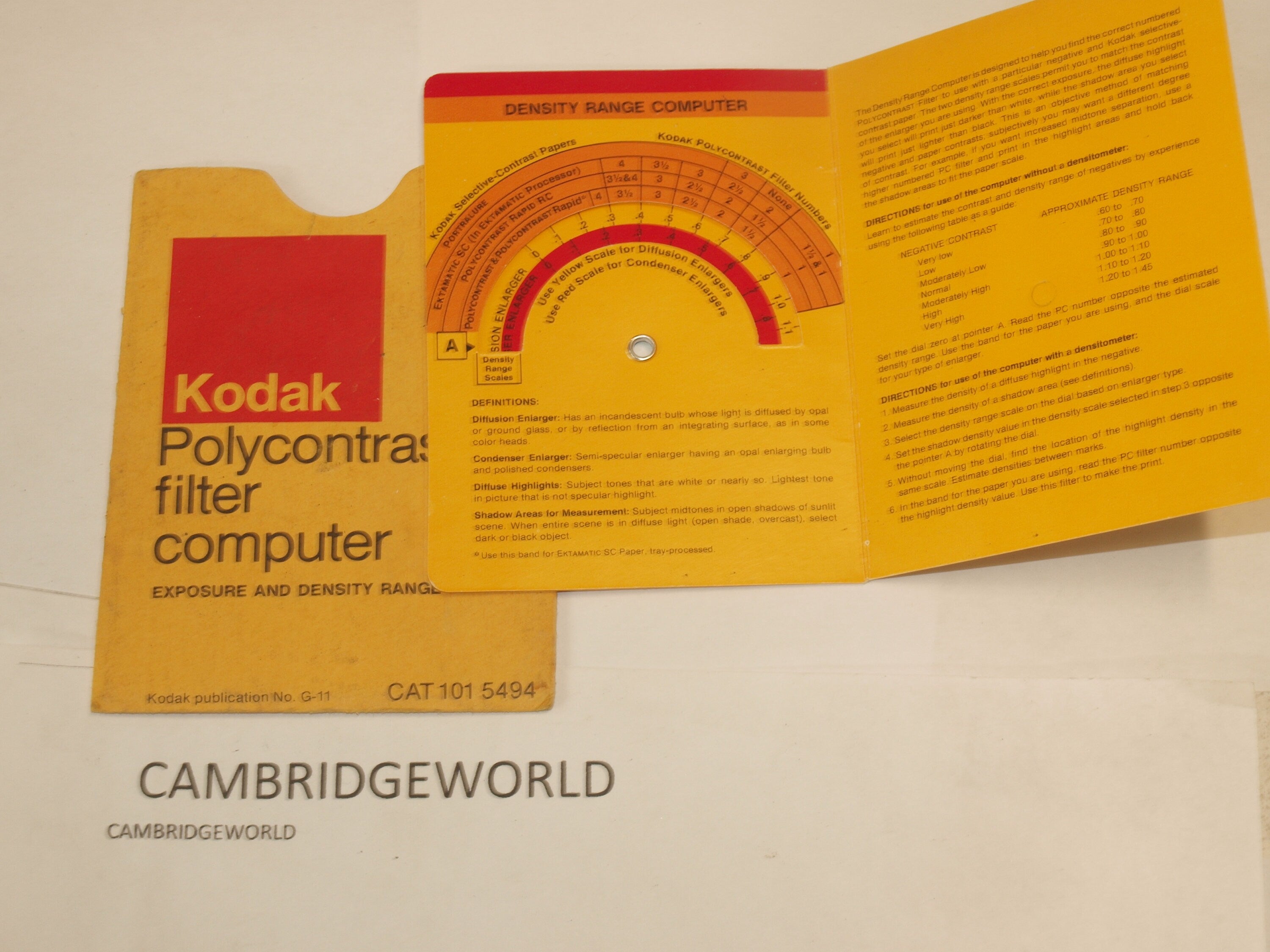 Kodak Polycontrast Filter set Model A 7X contrast filters in case