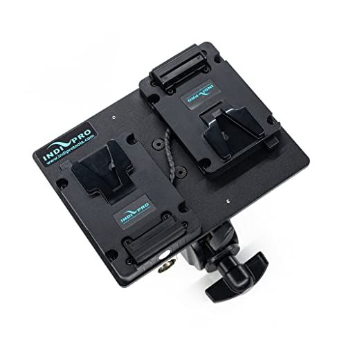Indipro IndiPRO 14.8V Dual V-Mount Adapter Plates w/ 3-Pin XLR Connector to Locking Clamp