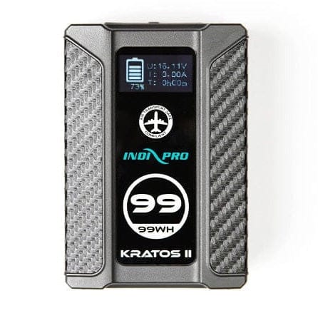 Indipro IndiPRO 2 x Kratos 99Wh V-Mount Li-Ion Batteries and Dual V-Mount Charger Kit with 4-Pin XLR Power Output