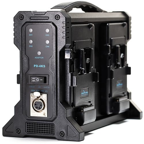 Indipro IndiPRO Micro-Series 270Wh 4-Battery Kit with Quad Pro Charger (V-Mount)