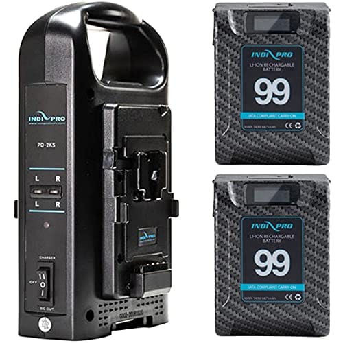 Indipro IndiPRO Tools CFMAVKT2 2X Micro Alpha 99Wh V-Mount Li-Ion Batteries and Charger