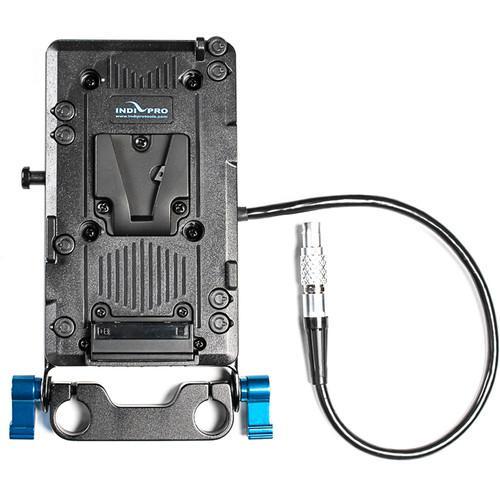 Indipro IndiPro Tools CPV300 V-Mount Battery Adapter Plate with LEMO Type Cable for Canon C300 Mark II w/ 15mm Rod System (24")