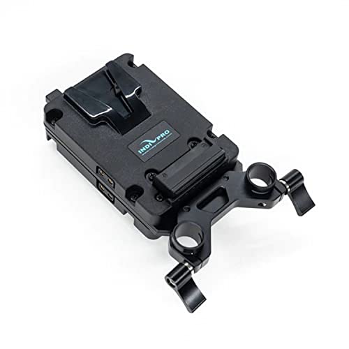 Indipro IndiPRO Tools DVMASP Dual Ultra Mini V-Mount Adapter Plates with 15mm Rod Clamp