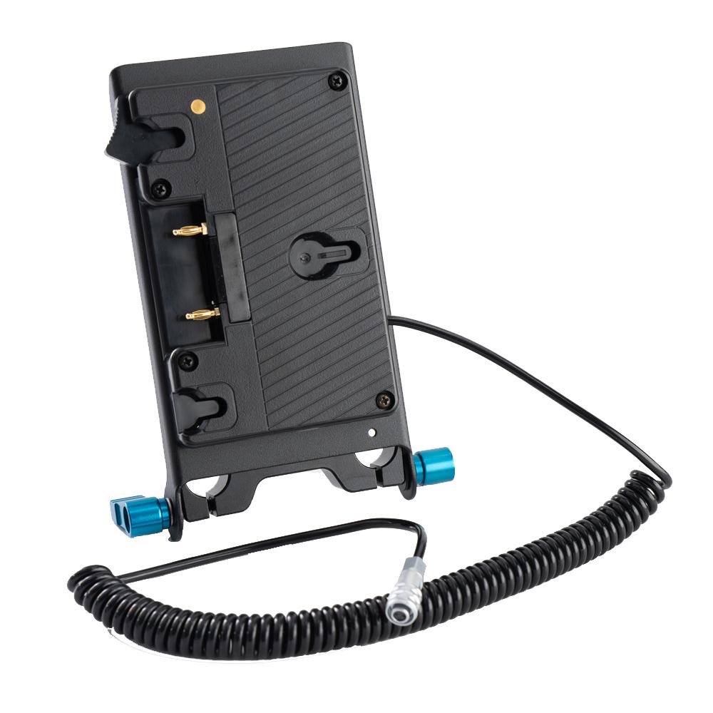Indipro IndiPro Tools GMCB46K Gold Mount Battery Plate with 15mm Rod Mount with Coiled Cable for BMPCC 4K/6K (18-40")
