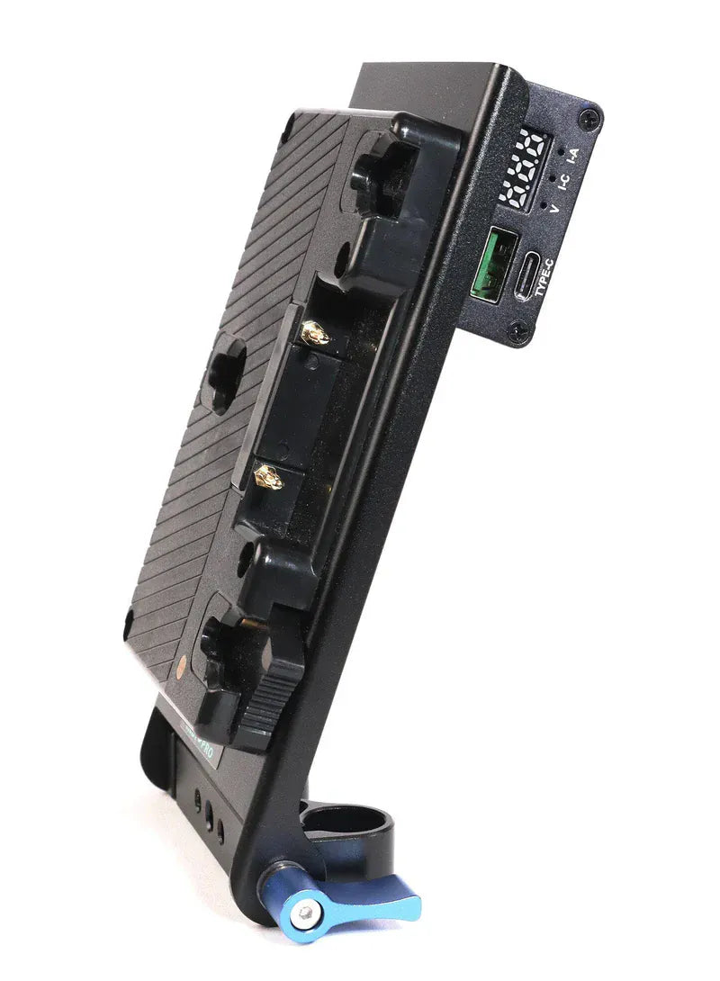 Indipro IndiPRO Tools Gold Mount Battery Adapter Plate to Type-C USB Converter w/ 15mm Rod System