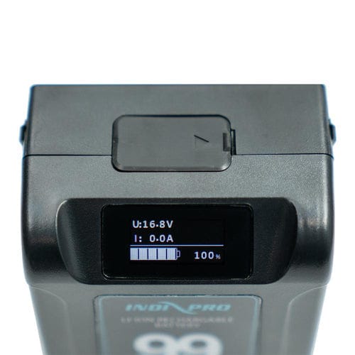 Indipro IndiPRO Tools Micro Alpha Series Quad Charger Kit with 4 V-Mount 99Wh Batteries (Black Color)