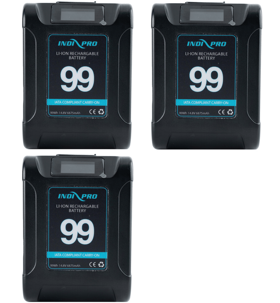 Indipro IndiPRO Tools Micro Alpha Series V-Mount 99Wh Battery (Black Color) BLMAV99