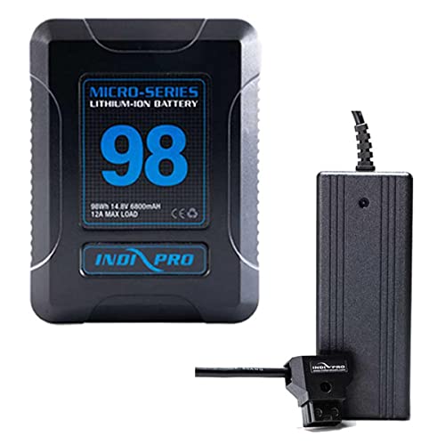 Indipro IndiPRO Tools Micro-Series 98Wh V-Mount Li-Ion Battery w 2.5A D-Tap Charger Kit