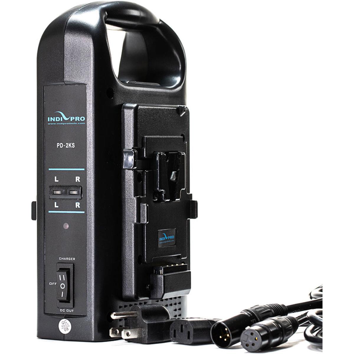 Indipro IndiPro Tools PD2BCH Dual V-Mount Battery Charger with XLR Output