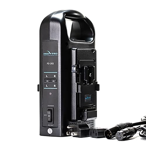 Indipro IndiPro Tools PD2BCH Dual V-Mount Battery Charger with XLR Output