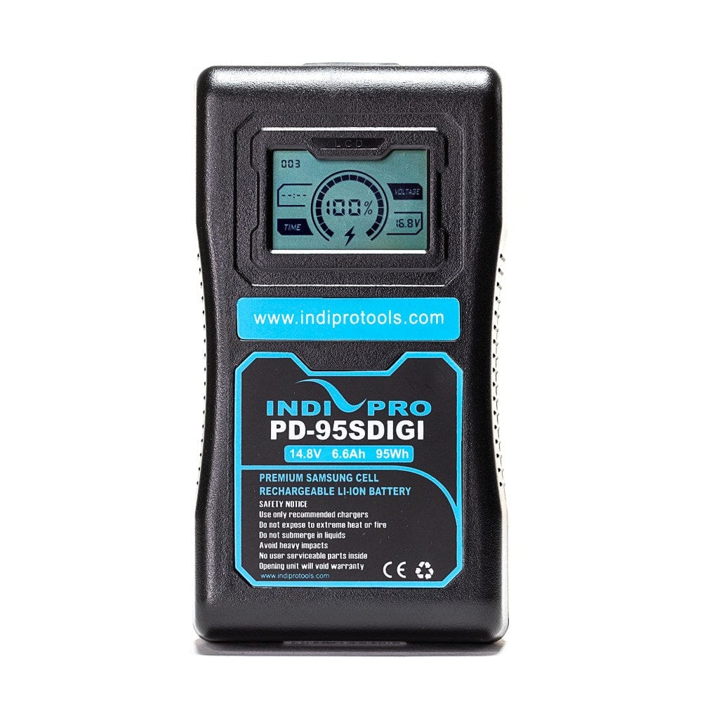 Indipro Indipro Tools PD95SDIGI Compact 95Wh V-Mount Li-Ion Battery with LCD Display