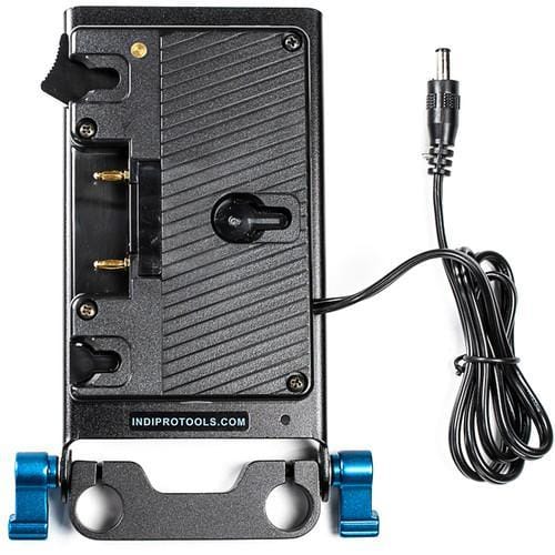 Indipro IndiPro Tools PDGBM4K Gold Mount Battery Adapter Plate for Blackmagic 4K Cinema Camera w/ 15mm Rod System (24")