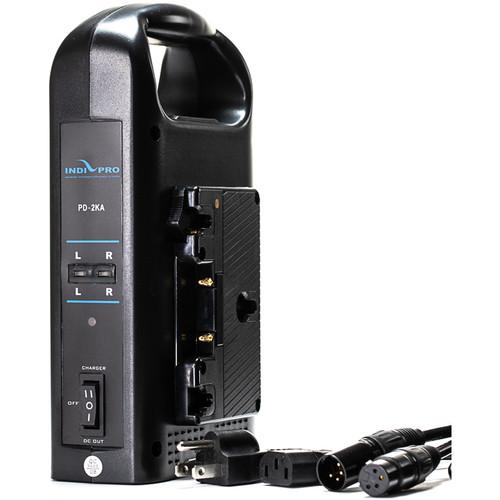 Indipro IndiPro Tools PDGM2BC Dual Gold-Mount Battery Charger with XLR Output
