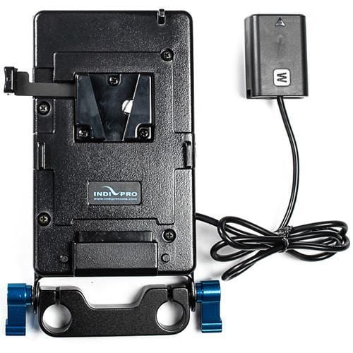 Indipro IndiPro Tools PDVA7 V-Mount Battery Adapter Plate with Sony NP-FW50 Type Dummy Battery w/ 15mm Rod System (24")