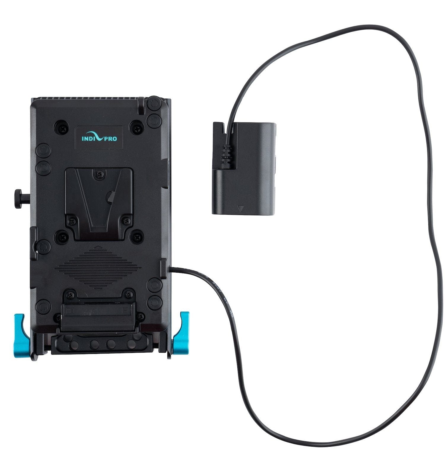 Indipro IndiPro Tools PDVC24 V-Mount Battery Adapter Plate with Canon LP-E6 Type Dummy Battery w/ 15mm Rod System (24")