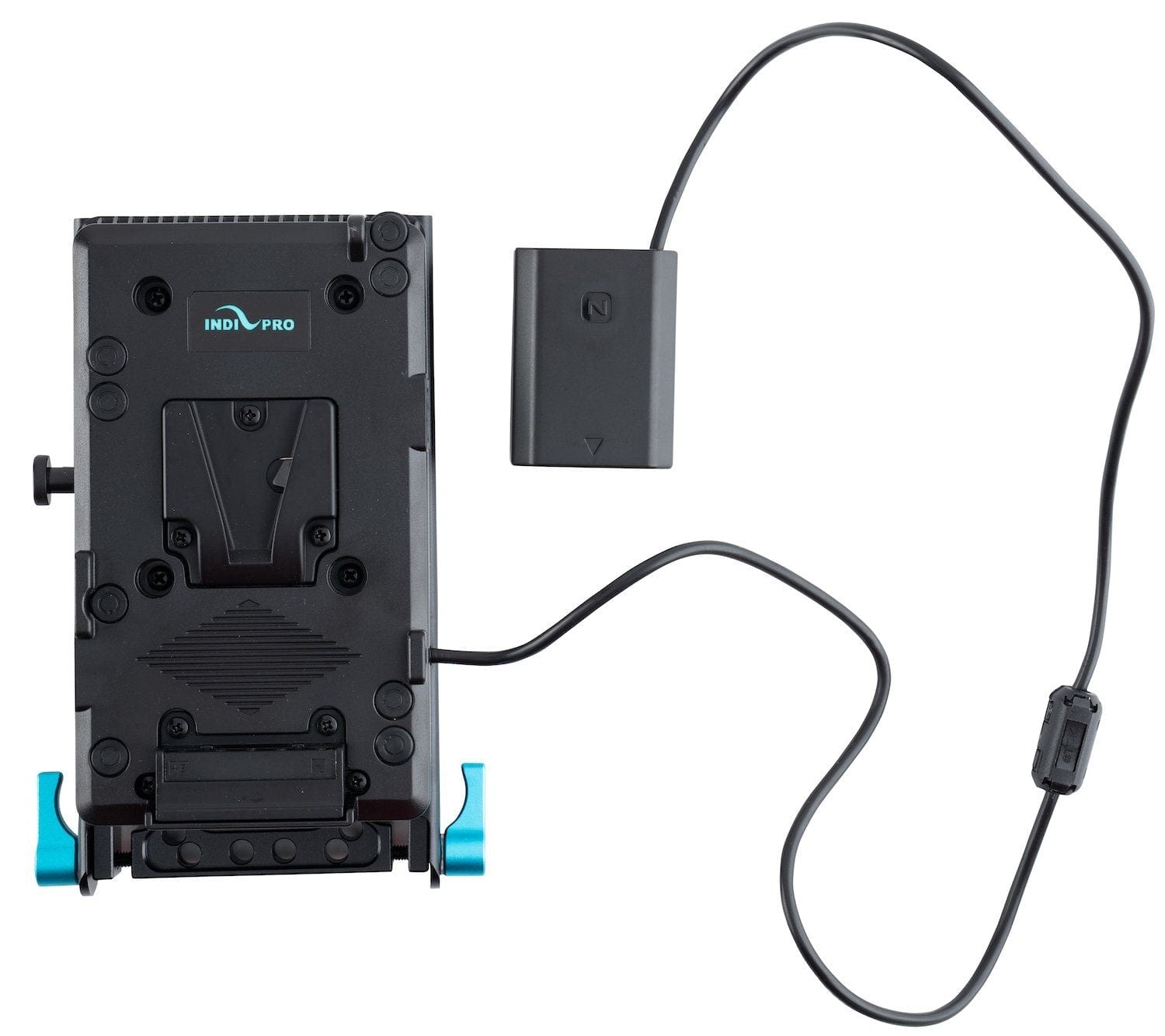 Indipro IndiPro Tools PDVSA3 V-Mount Battery Adapter Plate with Sony NP-FZ100 Type Dummy Battery w/ 15mm Rod System (24")