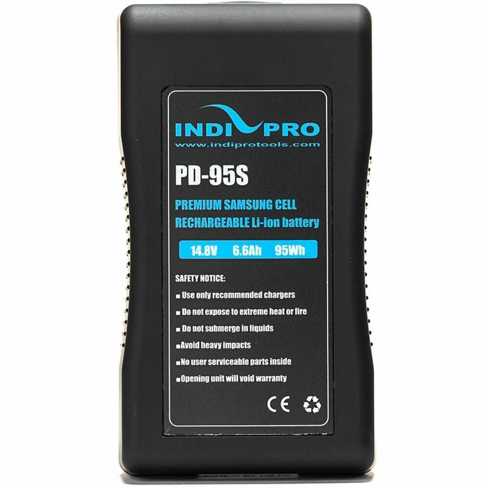 Indipro IndiPRO Tools Two 95Wh Compact V-Mount Lithium-Ion Batteries with Dual Battery Charger Kit