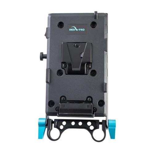 Indipro Indipro Tools VMPLMO V-Mount Battery Plate with Multiple Output Ports and 15mm Rod Adapter