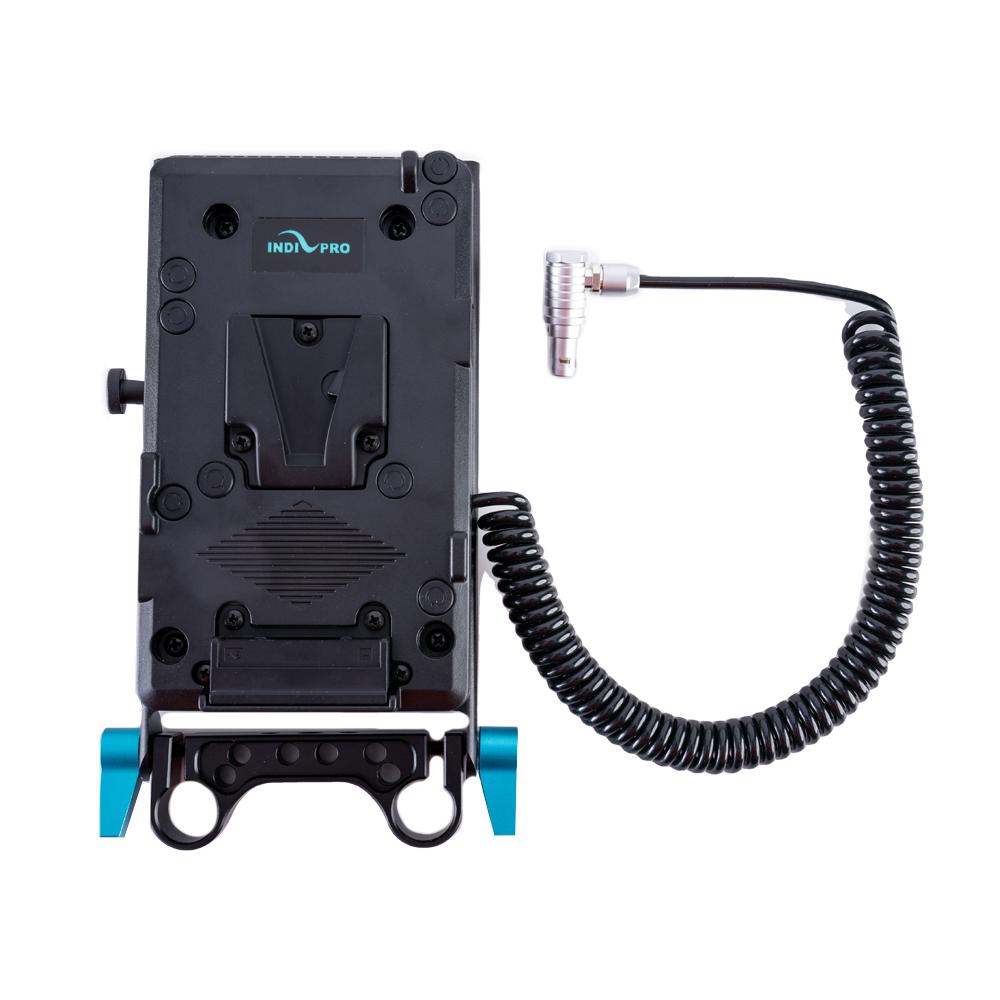 Indipro IndiPro Tools VMRDK V-Mount Plate w/ 15mm Rod Mount for RED KOMODO (Dual D-Tap Outputs)