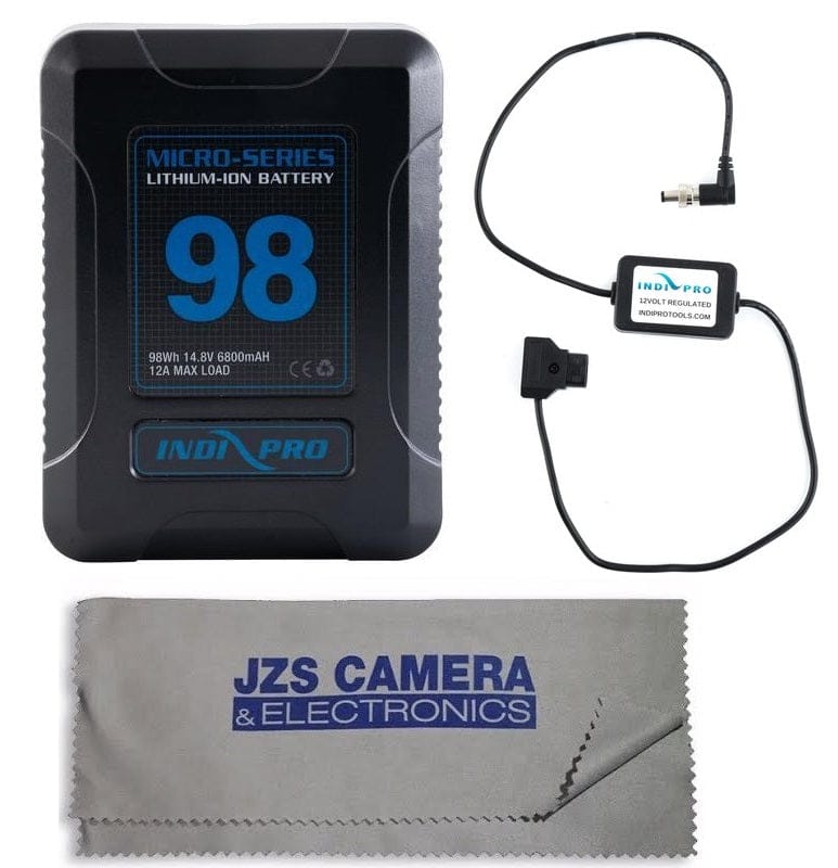 Indipro IndiPRO VMP98S 98Wh V-Mount Battery BUNDLE with Indipro DT25LRT12V Cable
