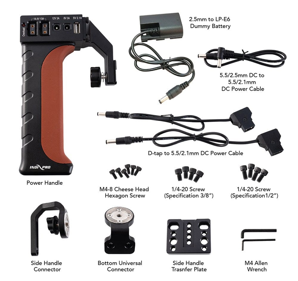 Indipro Universal Power Grip for Canon LP-E6 Powered Devices