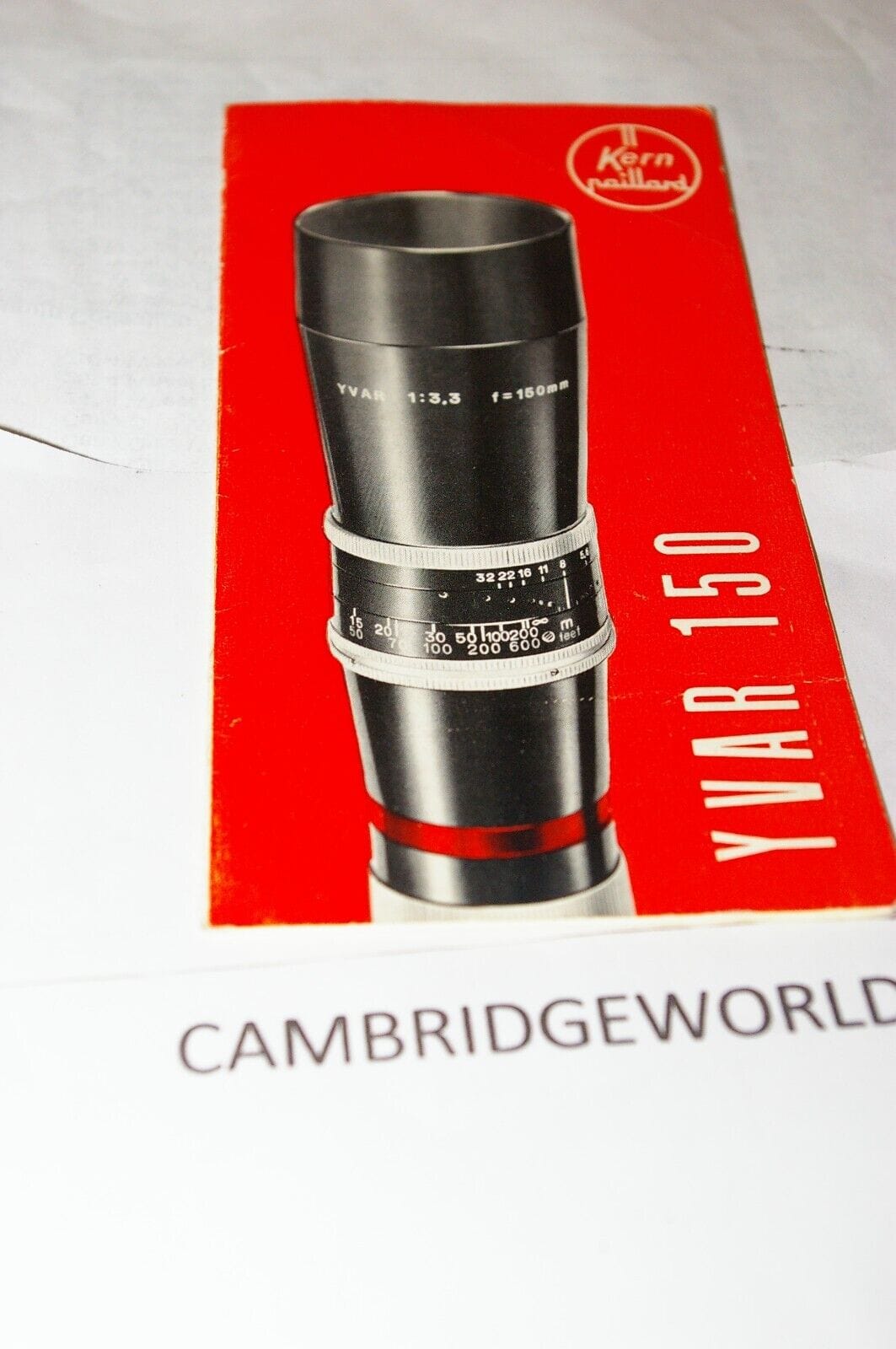 Kern Paillard Cameras & Photo:Camera Manuals & Guides KERN PALLARD 150mm YVAR LENS  INSTRUCTION MANUAL GUIDE BOOK GENUINE O