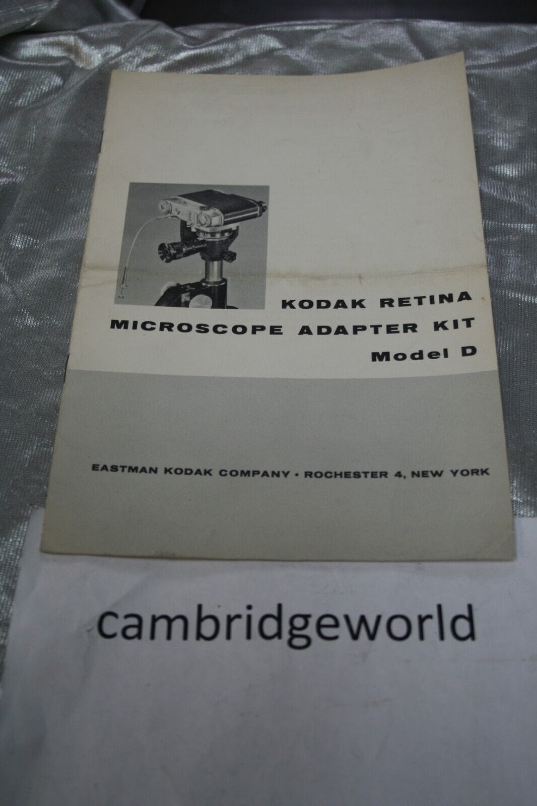 Kodak Cameras & Photo:Camera Manuals & Guides KODAK RETINA MICROSCOPE ADAPTER  MODEL D Instruction Book  Manual  User Guide
