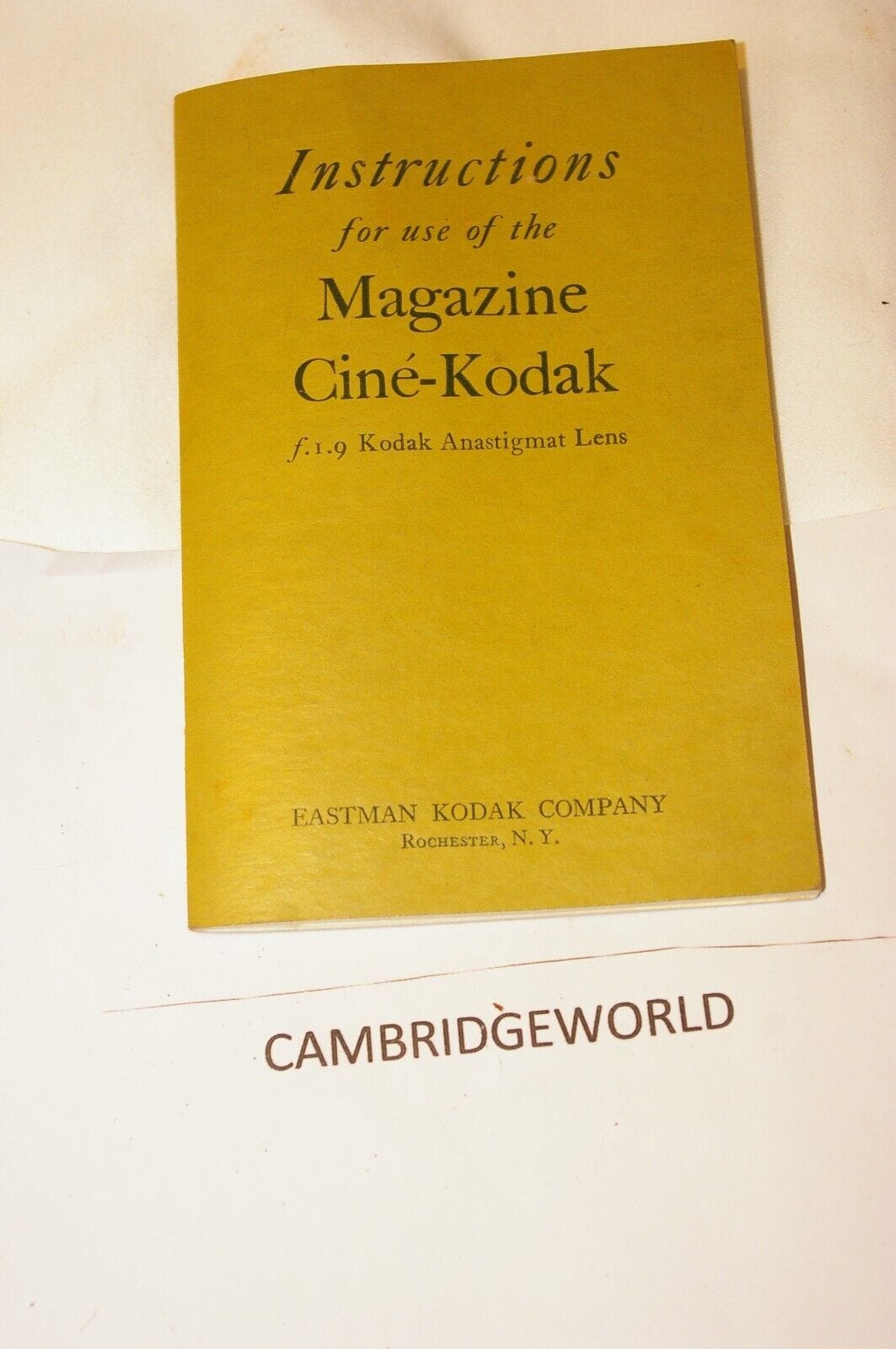 Kodak Cameras & Photo:Camera Manuals & Guides MAGAZINE CINE KODAK CAMERA NEW INSTRUCTION MANUAL GUIDE BOOK GENUINE ORIGINAL