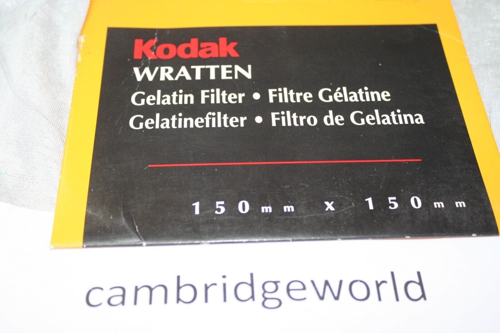 Kodak Cameras & Photo:Lenses & Filters:Filters Kodak 160 4107 Wratten Filter 150mm x 150mm 6" SQ NEW Gelatin Filter CC 025Y