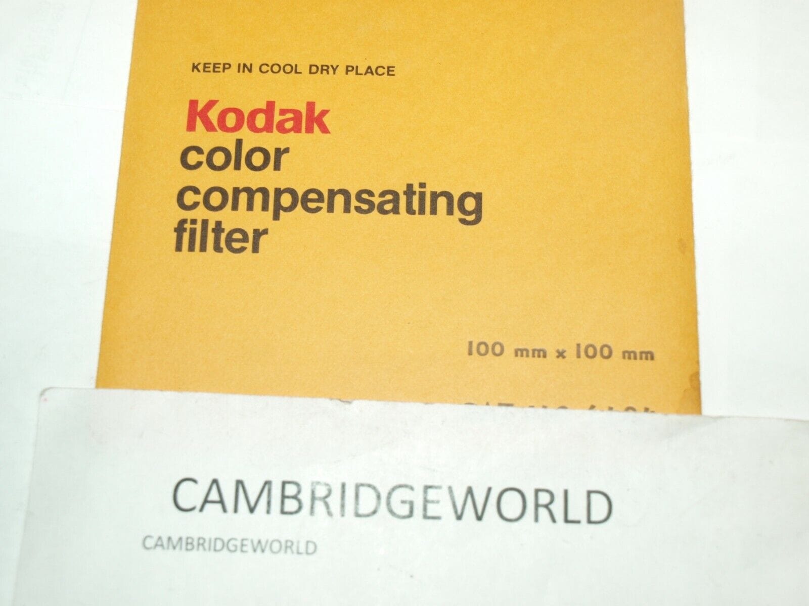 Kodak Cameras & Photo:Lenses & Filters:Filters Kodak CC05R 100mmx100mm 4X4" COLOR COMPENSATING Filter  No.149 8088 NEW SEALED