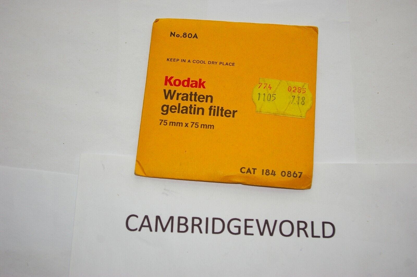 Kodak Cameras & Photo:Lenses & Filters:Filters Kodak Wratten 80C Gelatin 75mmx75mm 3X3" Filter  NEW SEALED UNIT