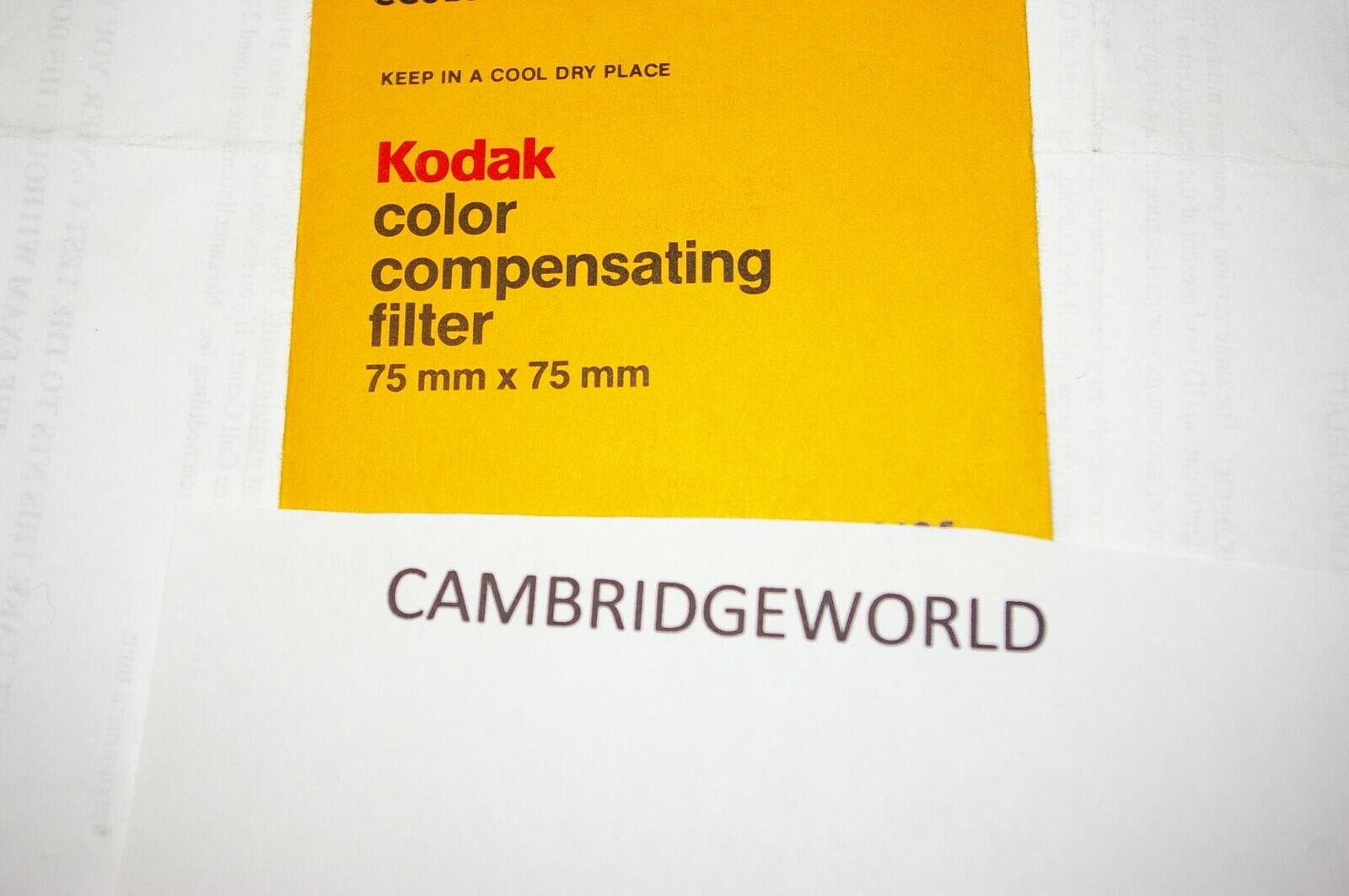 Kodak Cameras & Photo:Lenses & Filters:Filters Kodak Wratten B1C Gelatin 75mmx75mm 3X3" Filter CAT 149 6082 NEW SEALED UNIT