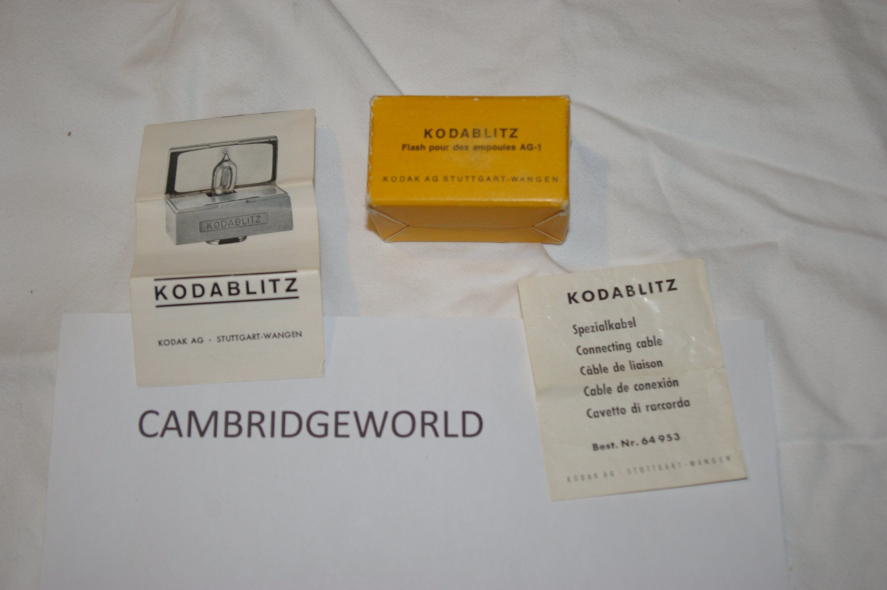 Kodak NEW very old stock Kodak kodablitz flashgun for AG-1 flash bulbs