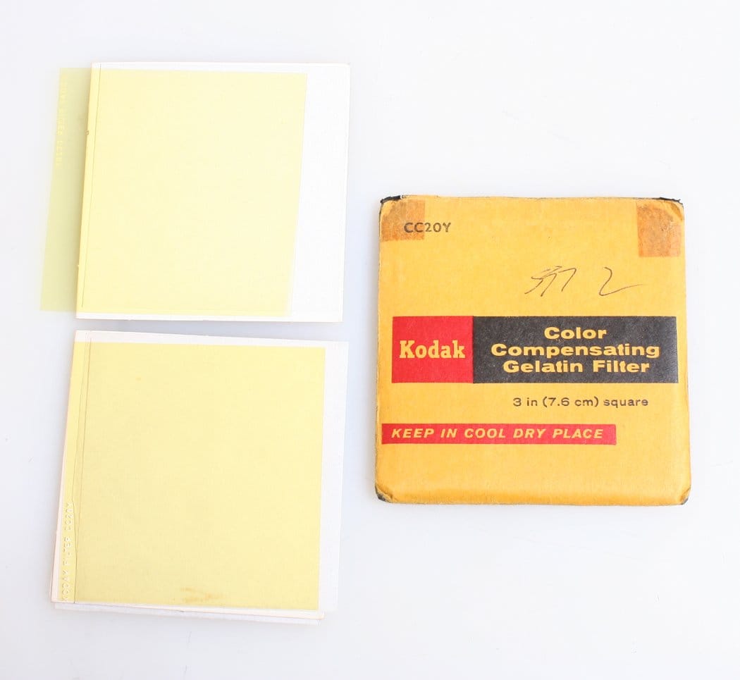 Kodak Yellow POMENSATING Gelatin Filter 75MM OR 3 INCH Square, Set