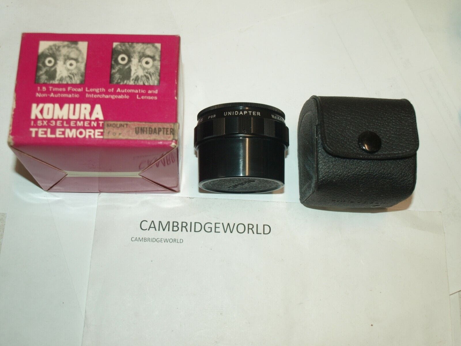 Komura Cameras & Photo:Lenses & Filters:Lens Adapters, Mounts & Tubes KOMURA 1.5X UNIDAPTER TELEMORE TELECONVERTER LENS NEW OLD STOCK in BOX