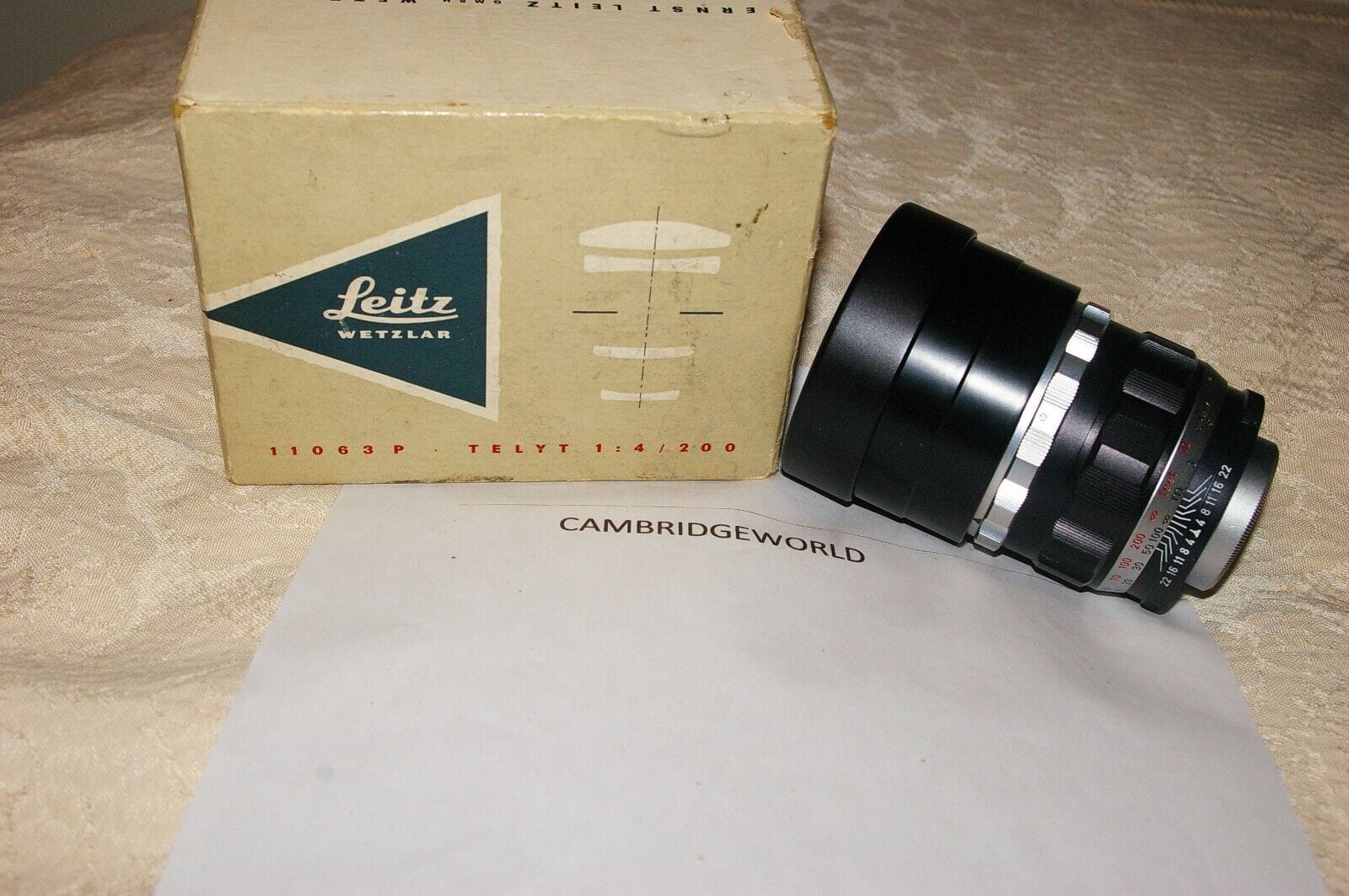 Leica Cameras & Photo:Lenses & Filters:Lenses Leica 200mm F4.0 Telyt 11069 P LEITZ WETZLAR TELEPHOTO  in the LEICA FACTORY BOX