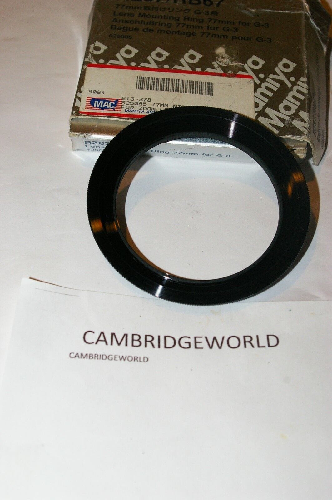 Mamiya Cameras & Photo:Camera, Drone & Photo Accessories:Viewfinders & Eyecups Mamiya Lens Mounting Ring 77mm for G-3  OLD STOCK