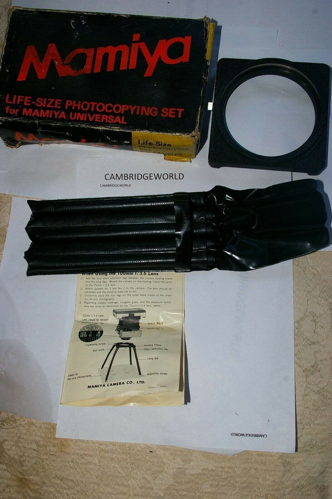 Mamiya Cameras & Photo:Lenses & Filters:Lenses LIFE SIZE PHOTO COPYING SET MAMIYA UNIVERSAL BRAND NEW VERY OLD STOCK