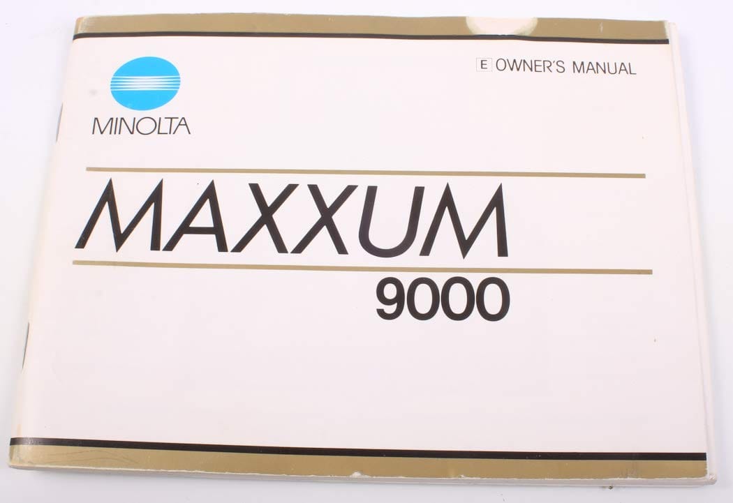 MAXXUM 9000 MANUAL MINOLTA MAXXUM 9000 Vintage Original Instruction Manual