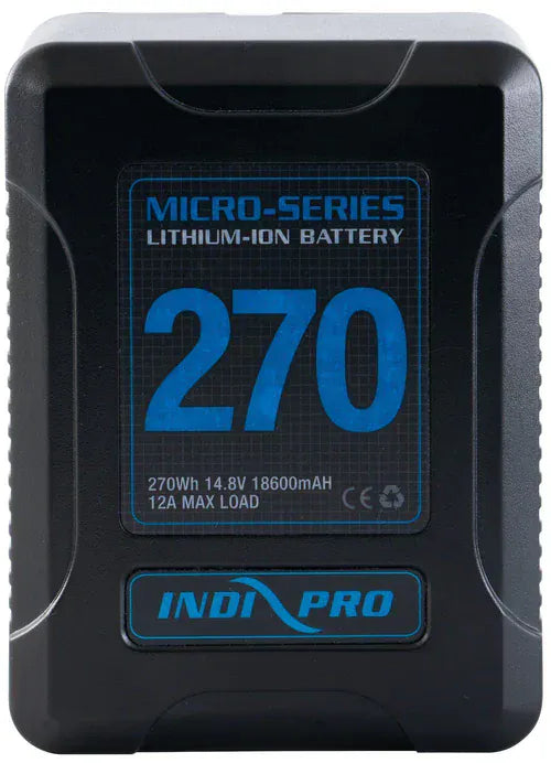 Indipro IndiPRO Tools 2x Micro-Series 270Wh V-Mount Li-Ion Batteries and Dual V-Mount Battery Charger Kit