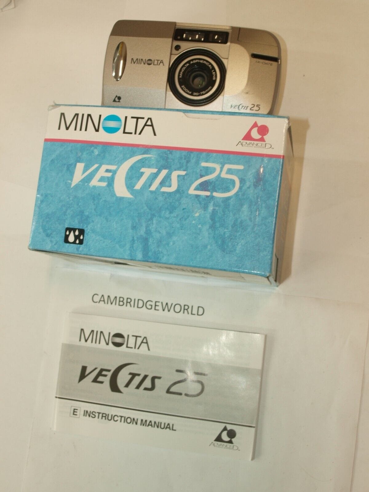 Minolta Cameras & Photo:Film Photography:Film Cameras \Minolta Vectis 25 with 30-75mm aspherical ZOOM lens NEW refurbished