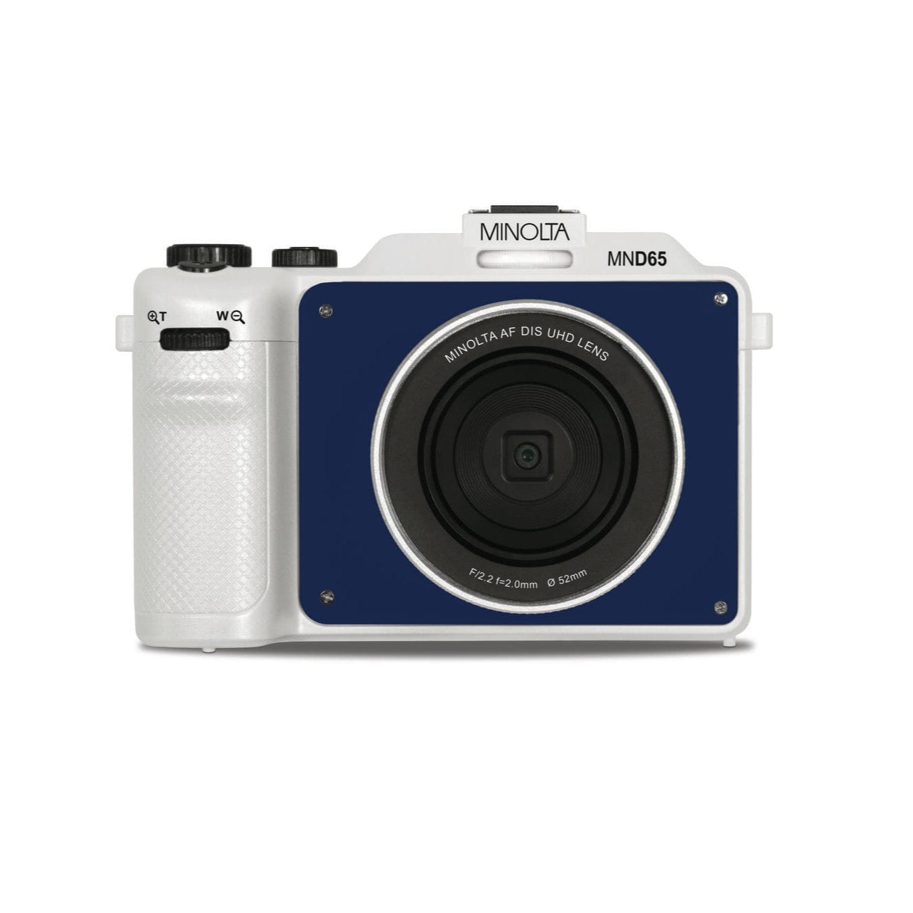 Minolta Minolta MND65 56MP 4K Ultra HD Wi-Fi Selfie Shot Digital Camera (White Body, Black +Blue Faceplates)