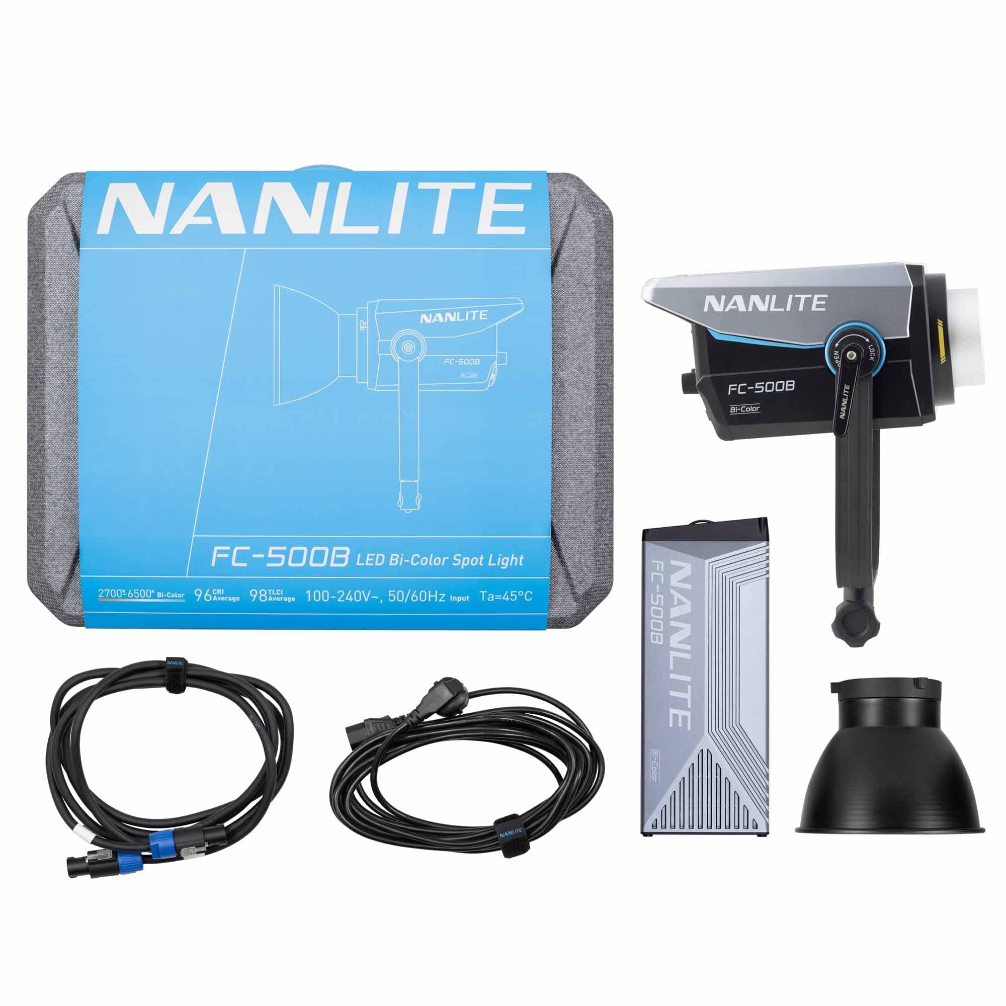 NANLITE Nanlite FC-500B Bicolor LED Photo and Light 520W 2700K-6500K Bluetooth App Control 2.4G 12 Built-in Effects (FC500B)