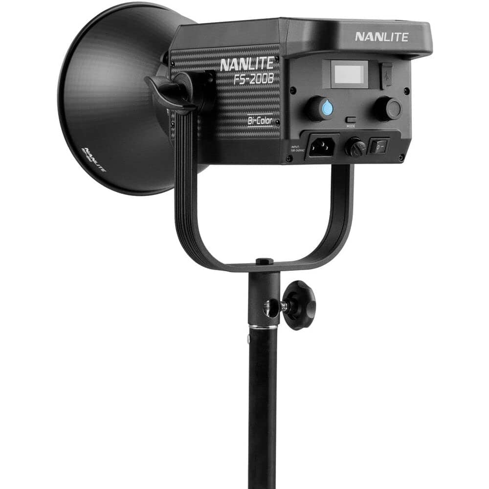 NANLITE Nanlite FS-200B Bi-Color Studio Spotlight, 2700K-6500K, Bluetooth, 2.4G, Bowens Mount